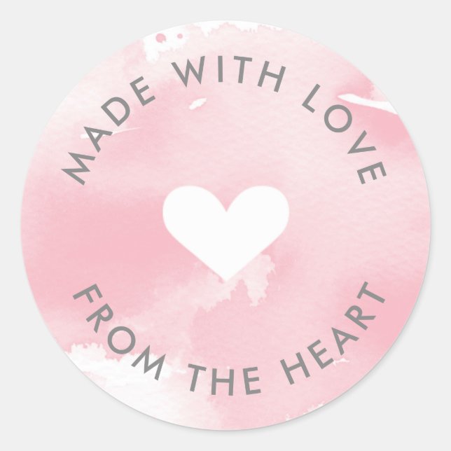 PACKAGING PRODUCT LABEL made with love heart (Front)