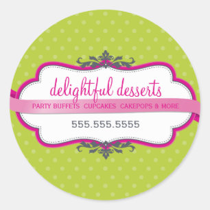 PACKAGING SEAL cute logo stylish pink lime green