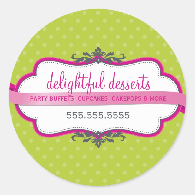 PACKAGING SEAL cute logo stylish pink lime green (Front)