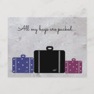 Packed Suitcases With Saying Postcard