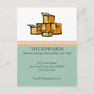 Packed Up Moving Announcement Postcard