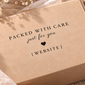 Packed With Care Minimalist Business Packaging Self-inking Stamp