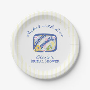 Packed with Love Sardines Bridal Shower Paper Plate