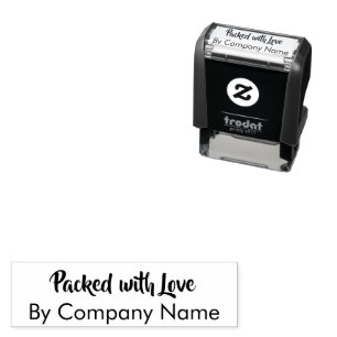 Packed with Love Script Template Self-inking Stamp