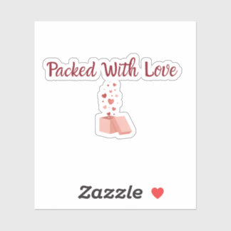 Packed With Love Sticker - Small Business label