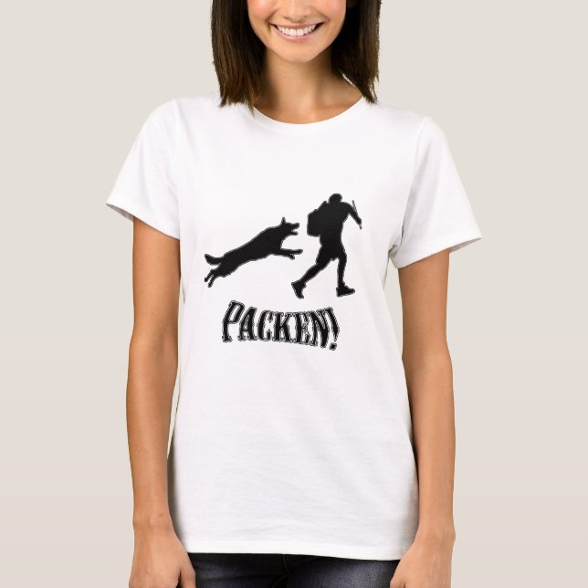 packen dog and decoy T-Shirt (Front)