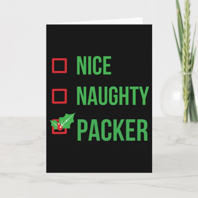 Packer Funny Pajama Christmas  Card (Front)