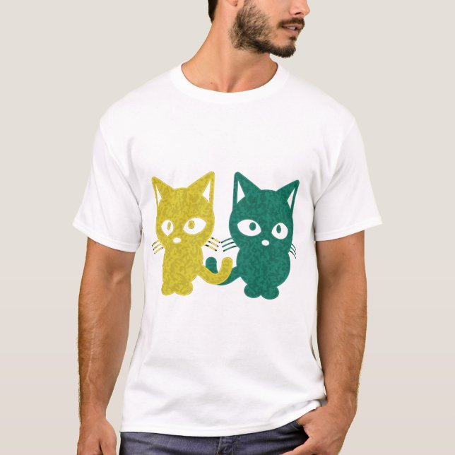 Packers Cats - Green & Yellow Camo T-Shirt (Front)