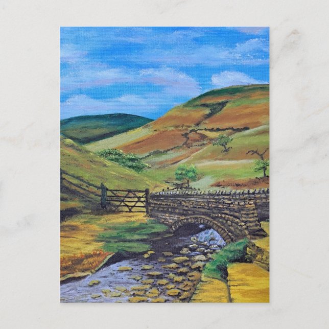 packhorse Bridge, Jacob’s Ladder, Derbyshire Postcard (Front)