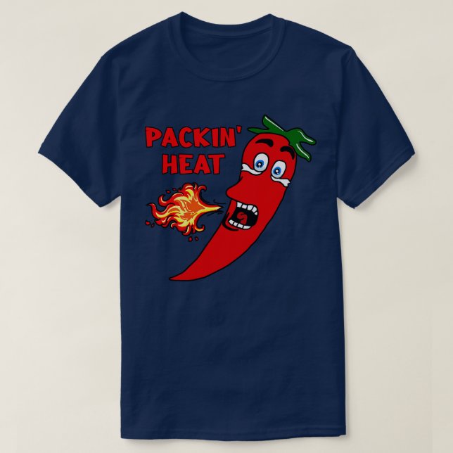 Packin Heat Hot Pepper T-Shirt (Design Front)