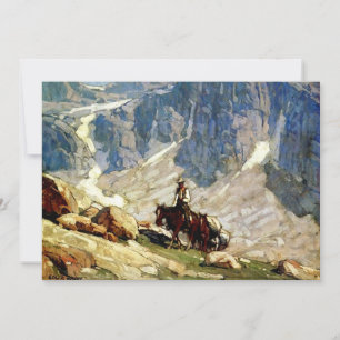 “Packin’ In” Western Art by Edgar Payne Thank You Card