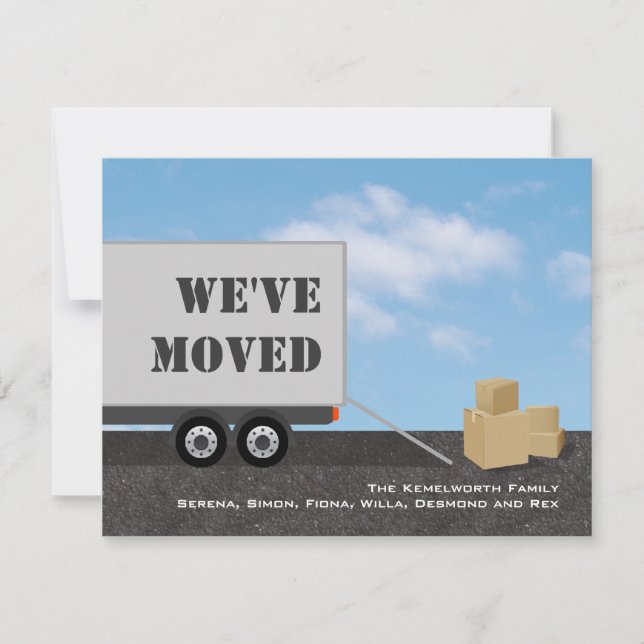 Packing Up Moving Announcement (Front)
