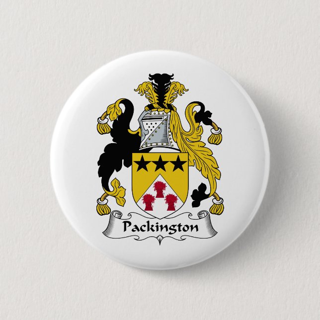 Packington Family Crest 2 Inch Round Button (Front)