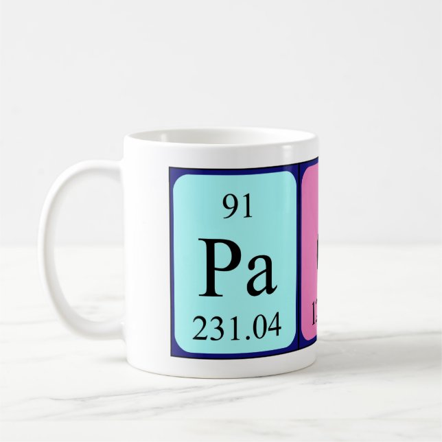 Paco periodic table name mug (Left)