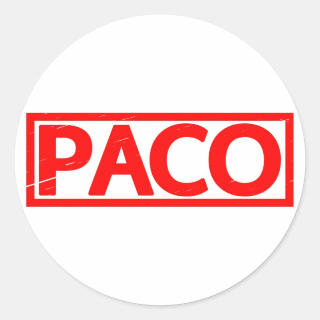 Paco Stamp Classic Round Sticker (Front)