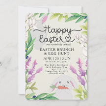 Paco the Bunny Easter Brunch & Egg Hunt Invitation