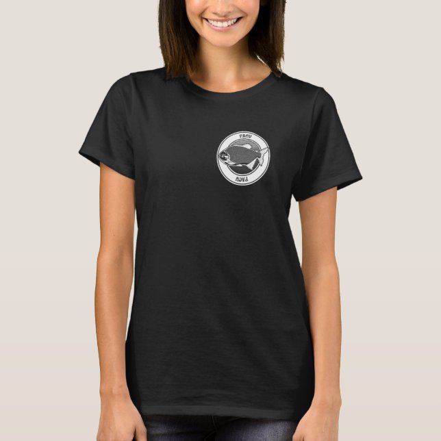 Pacu Monster Fish Keeper Tattoo Style Aquarist T-Shirt (Front)