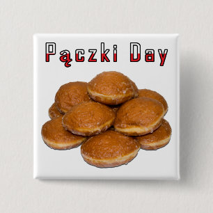Paczki Day 2 Inch Square Button