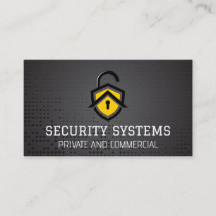 Pad Lock Security Protection AI Tech Business Card