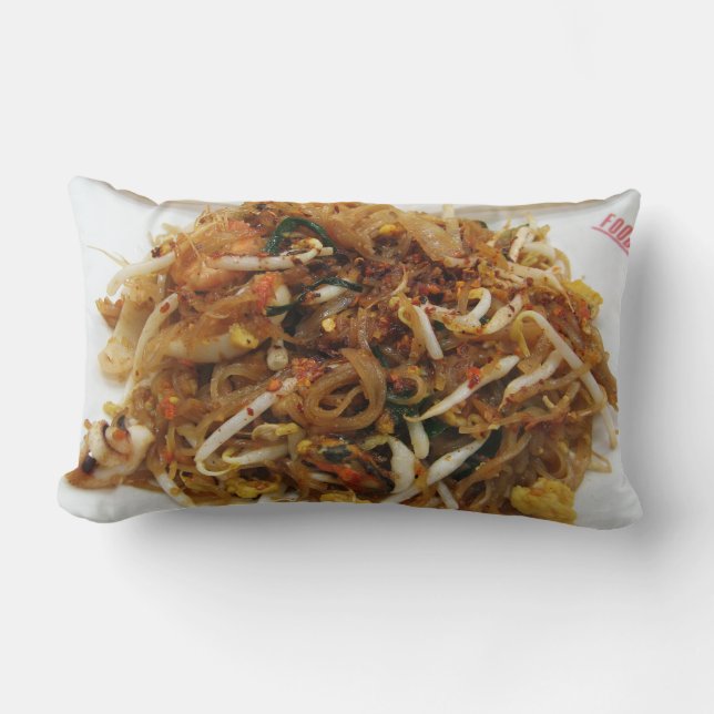 Pad Thai [ผัดไทย] Thailand Street Food Lumbar Pillow (Front)