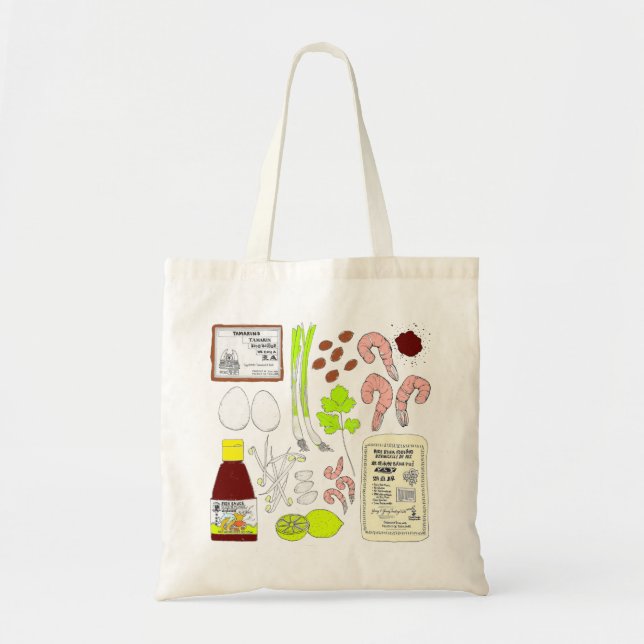 Pad Thai Grocery Tote Bag (Front)