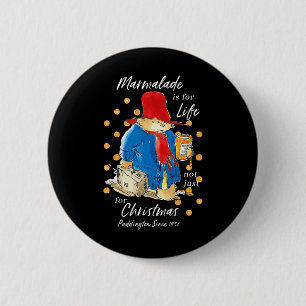 Paddington Bear Xmas Marmalade For Life Cute Merry 2 Inch Round Button