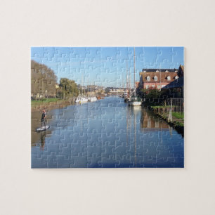 Paddle Boarder on Faversham Creek England Jigsaw Puzzle