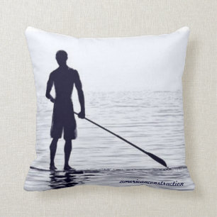 Paddle Boarder Throw Pillow