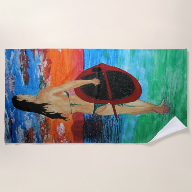 Paddle boarding  beach towel (Front)