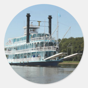 Paddle Boat & Barges Classic Round Sticker