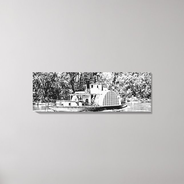 Paddle Boat on Murray River Victoria  Canvas Print (Front)