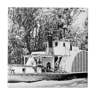 Paddle Boat on Murray River Victoria Tile