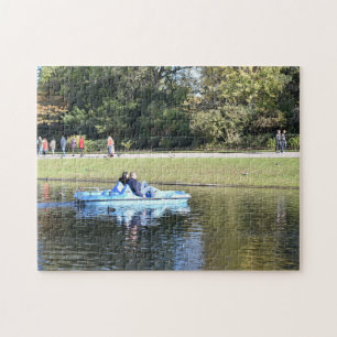 Paddle Boats Autumn in Regent's Park London UK Jigsaw Puzzle