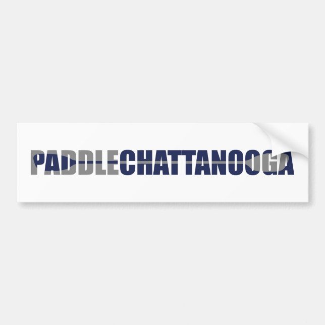 Paddle Chattanooga Tennessee Kayaking Bumper Sticker (Front)