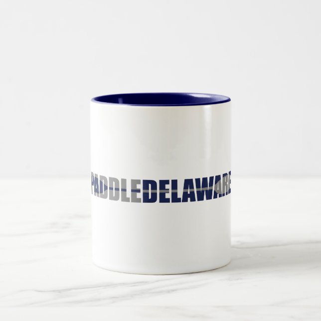 Paddle Delaware Kayaking Two-Tone Coffee Mug (Center)