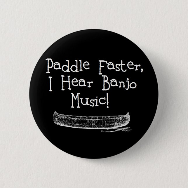 Paddle Faster 2 Inch Round Button (Front)