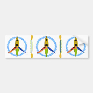 PADDLE FOR PEACE BUMPER STICKER