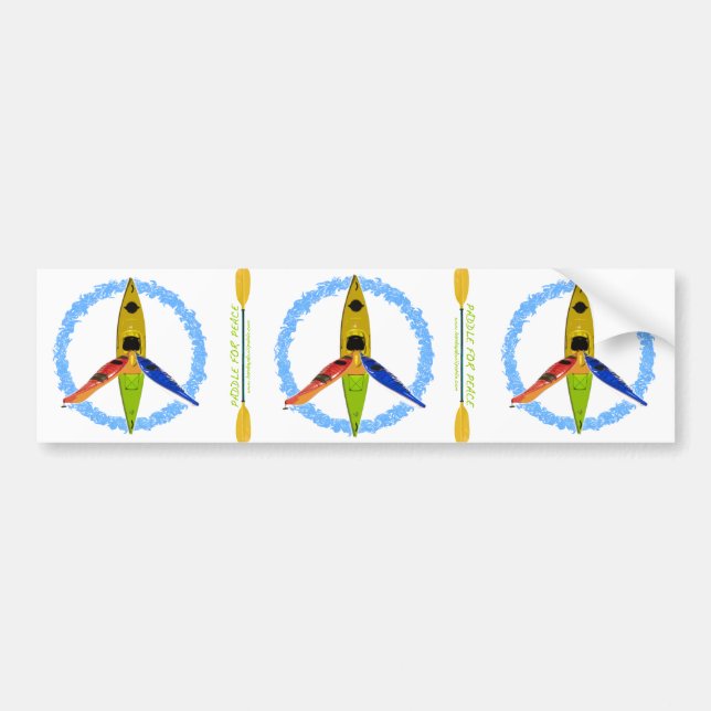 PADDLE FOR PEACE BUMPER STICKER (Front)