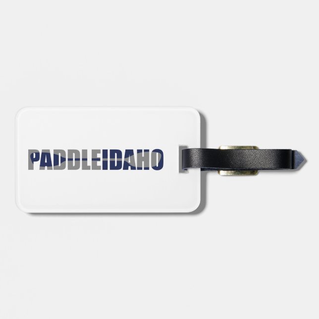 Paddle Idaho Kayaking Luggage Tag (Back Horizontal)