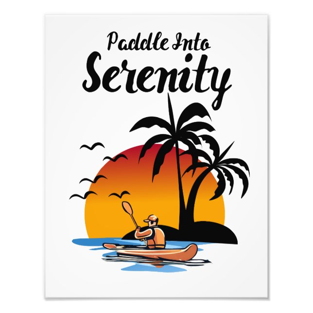 Paddle Into Serenity Photo Print (Front)