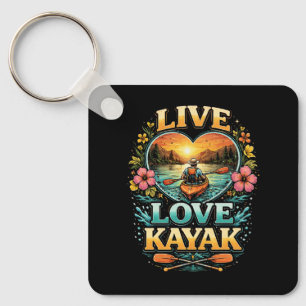 Paddle Into the Sunset Keychain