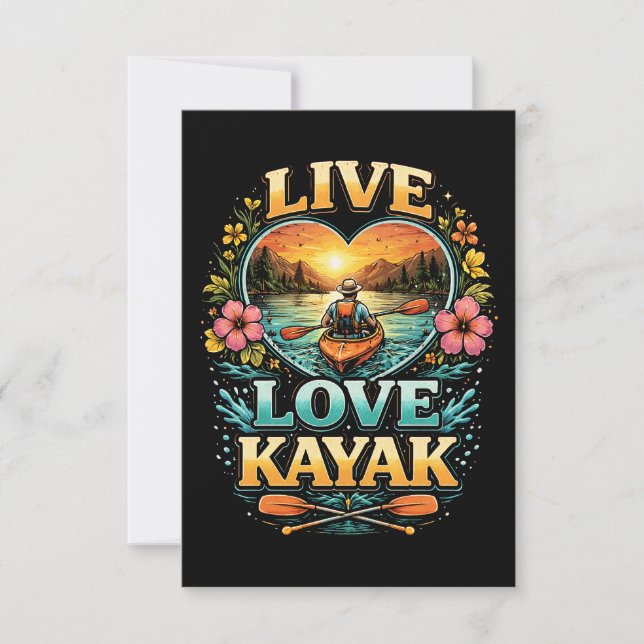 Paddle Into the Sunset Thank You Card (Front)