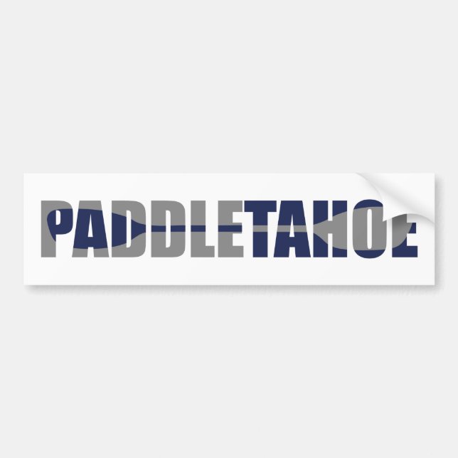 Paddle Lake Tahoe Kayaking Bumper Sticker (Front)