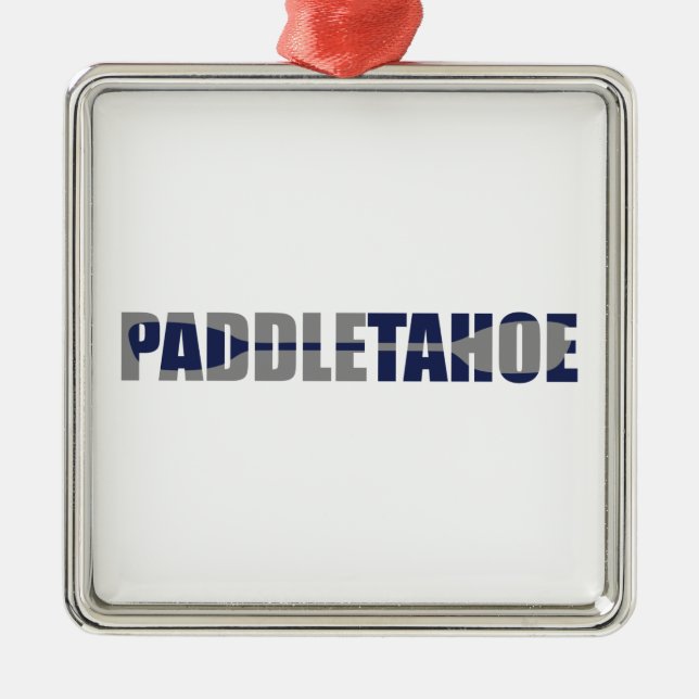 Paddle Lake Tahoe Kayaking Metal Ornament (Front)