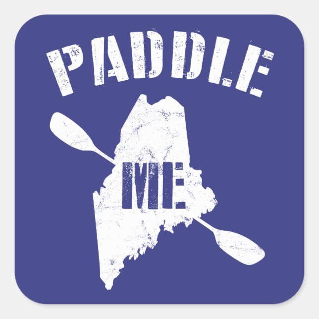 Paddle Maine Square Sticker (Front)