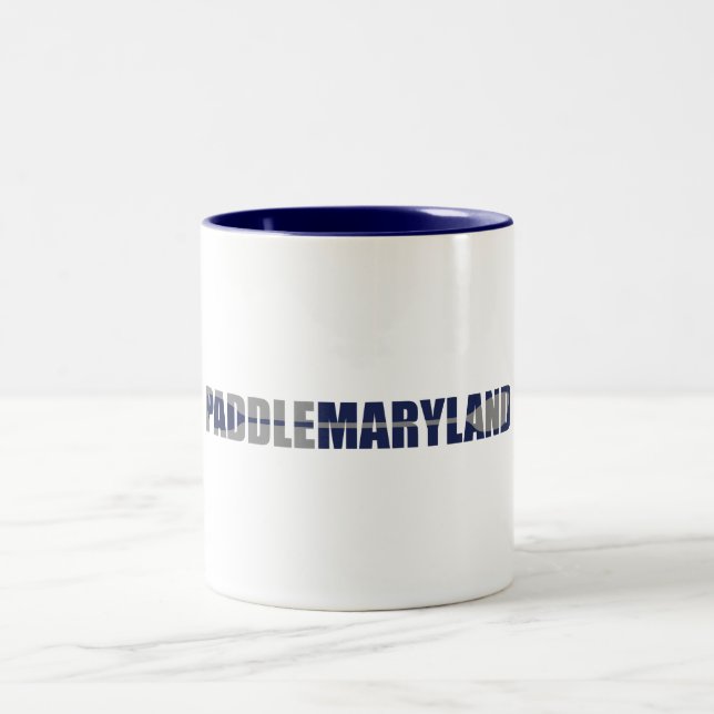 Paddle Maryland Kayaking Two-Tone Coffee Mug (Center)