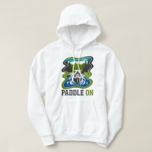 Paddle On Canoe Adventure Mountain Lake Design Hoodie