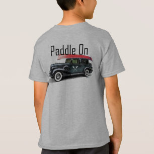 Paddle On Classic Car Design - Kids' Basic T-Shir T-Shirt