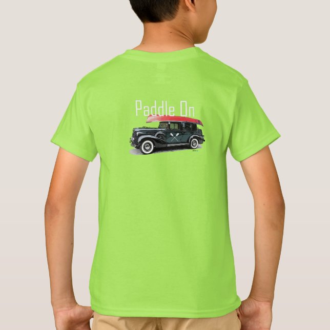 Paddle On Classic Car design - Kids' Basic T-Shirt (Back)