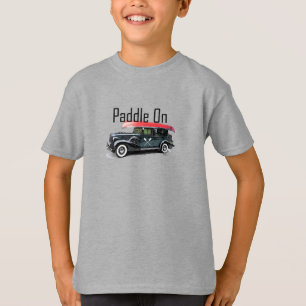 Paddle On Classic Car Design - Kids' Basic T-Shirt